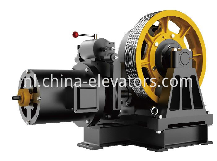 Freight elevator geared machine